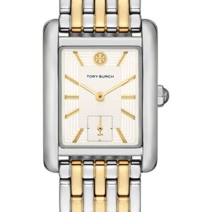 Tory Burch Two-Tone Rectangular Watch